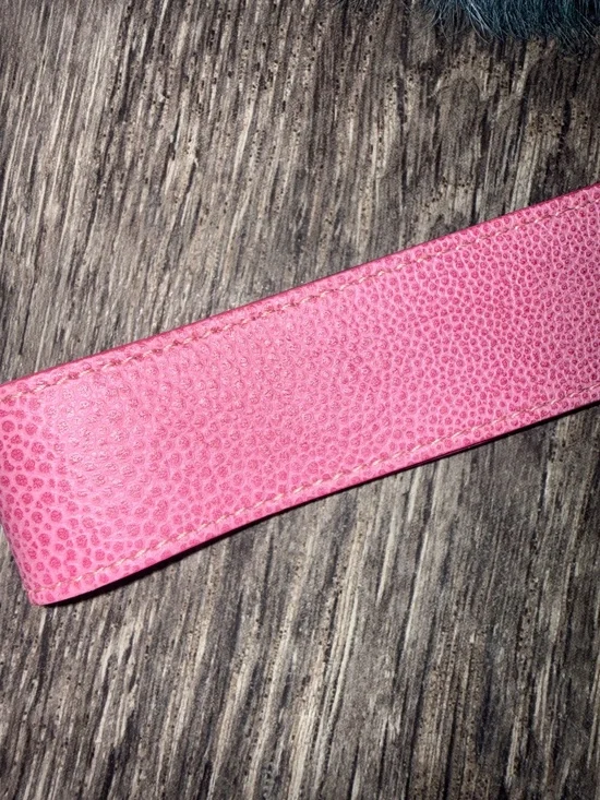 NWT LAAEL Pink Fur Large Zip Wristlet - Picture 7 of 7